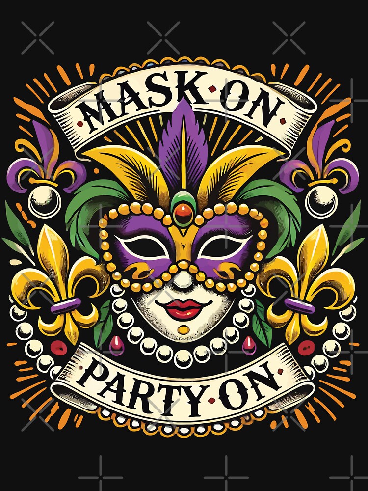 Mardi Gras Mask On Party On Celebration Art by LuminOrb