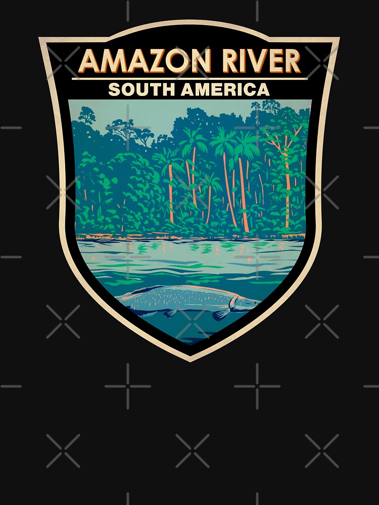 Amazon River South America Badge by KrisSidDesigns