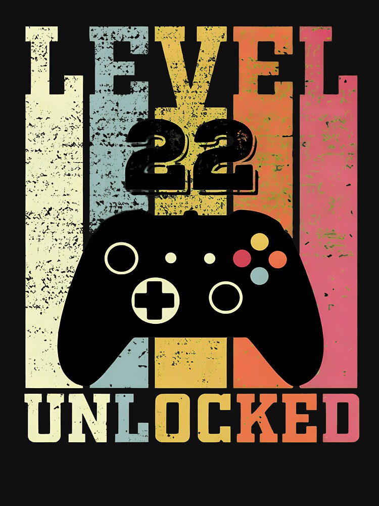 Level 14 Unlocked Birthday Gamer Controller by OlyvieArt