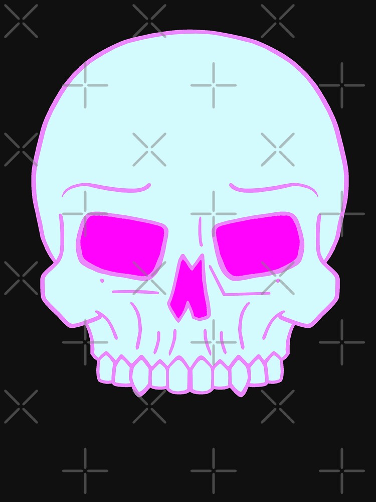 Kawaii Purple and Pastel Mint Skull by kitschandkawaii