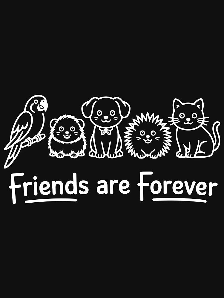 Friends are forever, pets, cute,unisex,cats,puppy,hamster by treesdesign