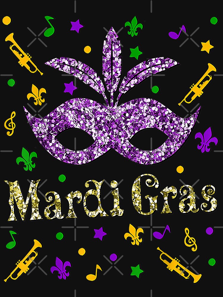 Mardi Gras T Shirt Mardi Gras 2022 Beads Mask Feathers by stanton88
