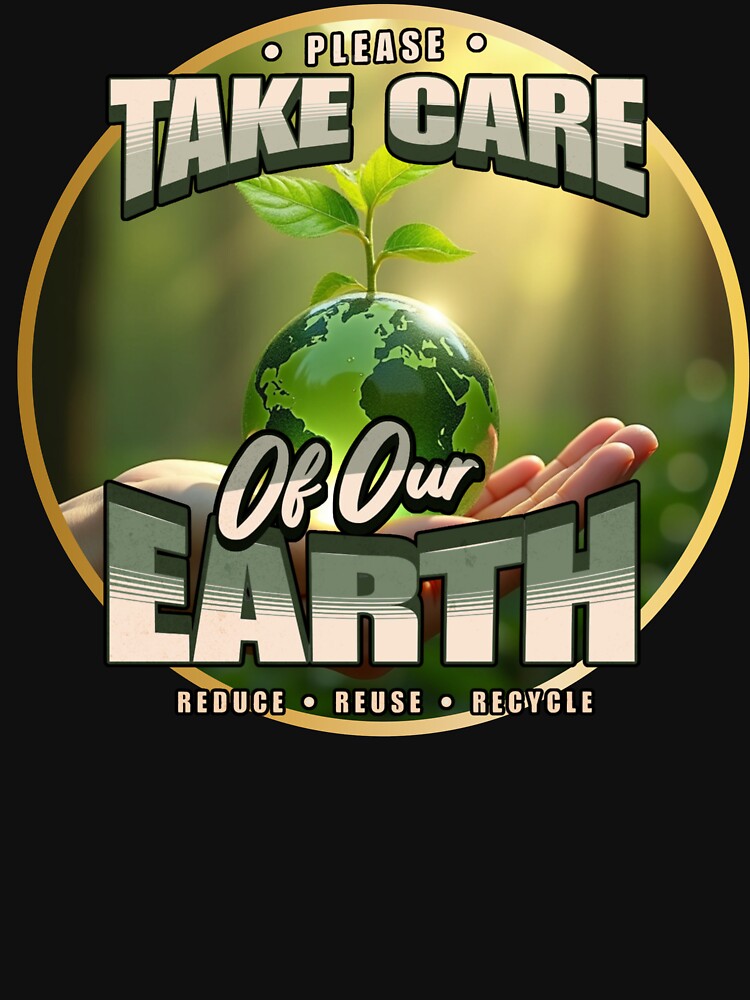 Please Take Care of Our Earth | Eco Awareness Emblem by PriyaMagic