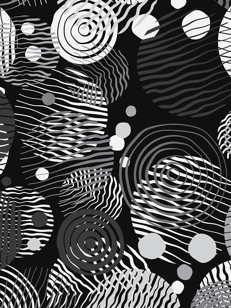 black and white circle pattern by yaZzaboy