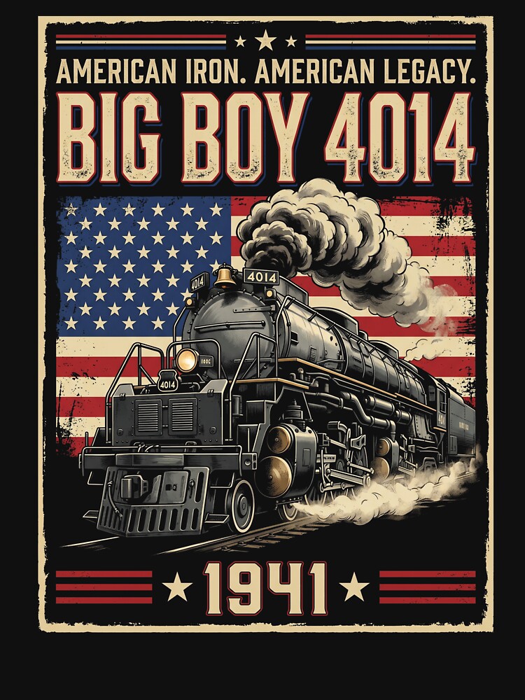 American Iron American Legacy Big Boy 4014 1941 Steam Locomotive Train Railfan by SofenArt