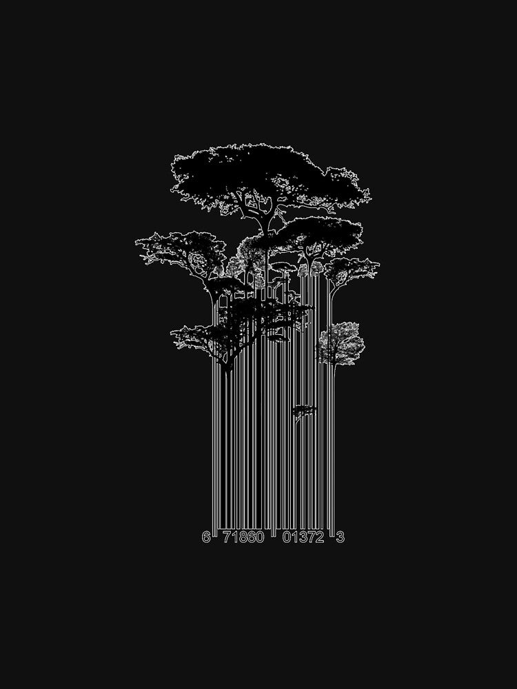 Barcode Trees Banksy Style Street Art by FrauIdaWegner