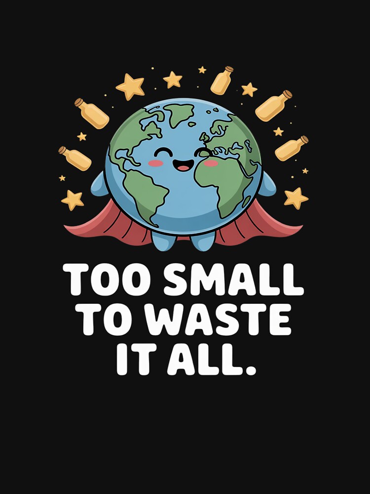 Too Small to Waste It All Eco Superhero Earth by SnackPAC