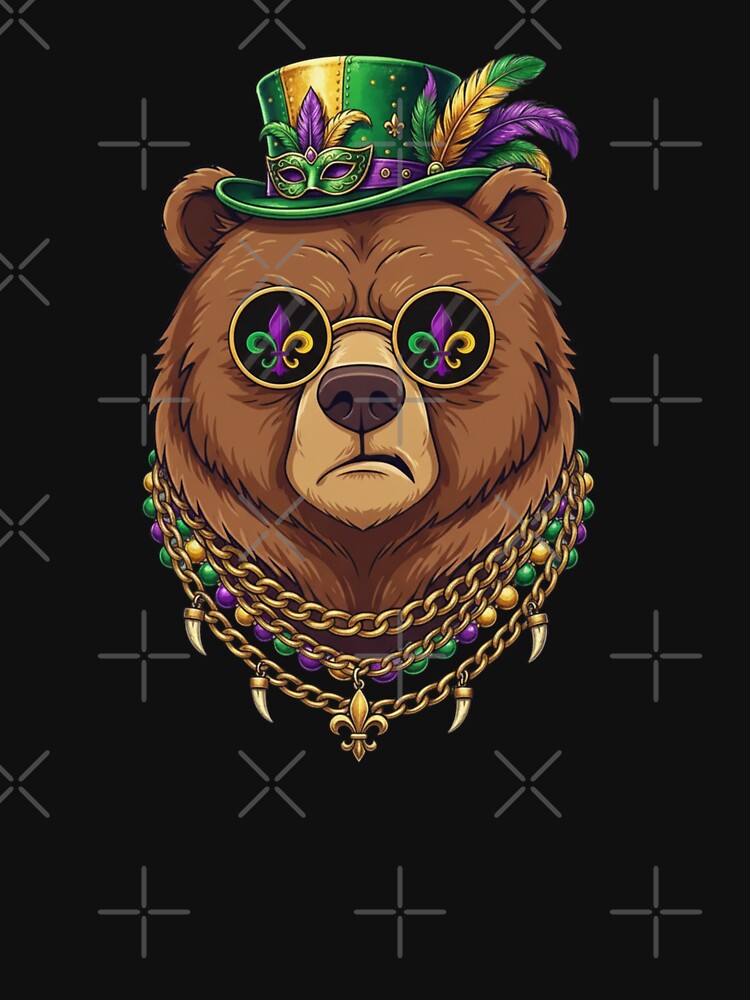 Mardi Gras Bear New Orleans Party by CORJIDOG-ART
