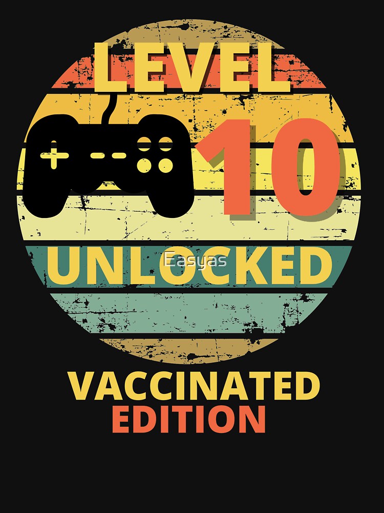 Retro Gaming Birthday Level Up Pro Vaccination Vaccinated Edition Gamer Gift by Easyas