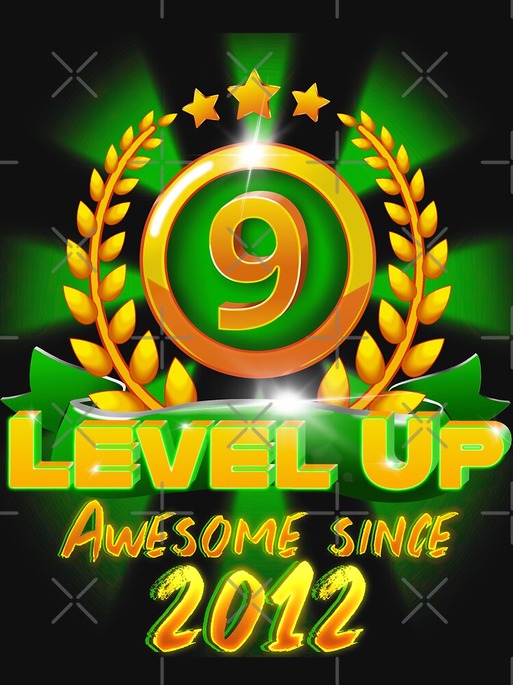 Age 9 Level Up Birthday Awesome Since 2012 Gamer by ScienceNStuff