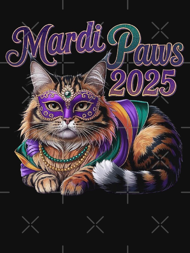 Mardi Gras Cat 2025 - Festive Carnival Design by love3617