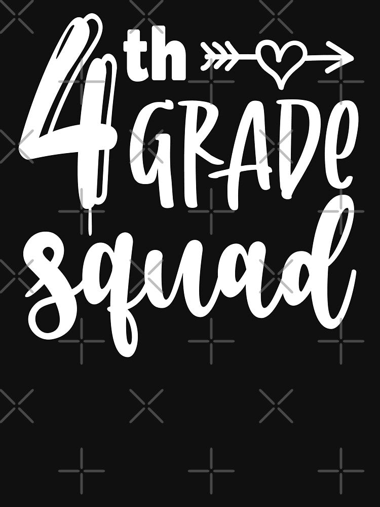 4th grade squad, Back to school hand lettered, first day of school Kindergarten, Teacher gift by ShutterKapan