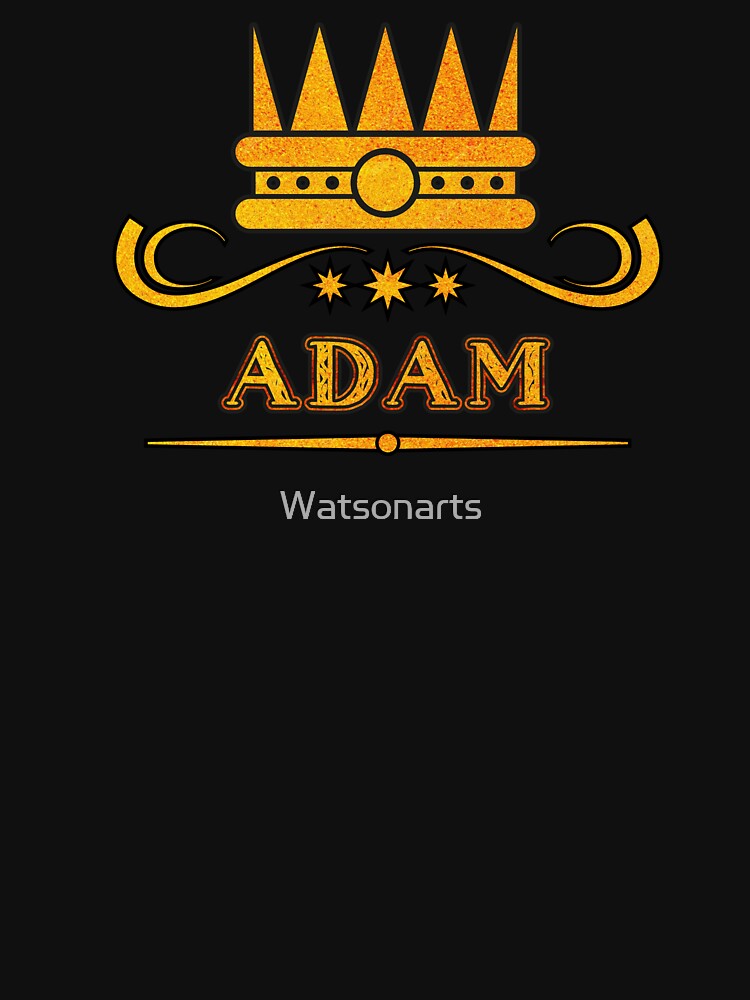 Adam Personalized Funny & Unique Custom Name Design for Men, Teens, and Boys by Watsonarts