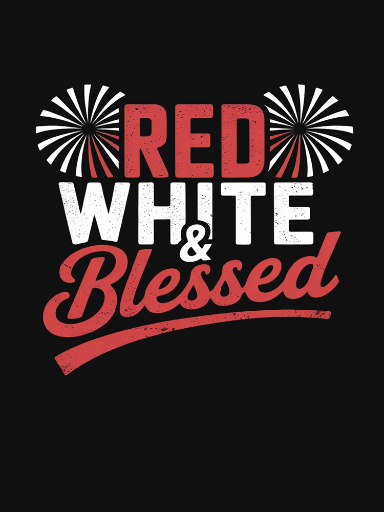Red White & Blessed-4th Of July USA Independence day Patriot by GaryBellcvbnb