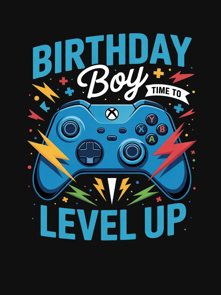 Birthday Boy Time to Level Up Video Game Birthday Gamer Boys by KonstanKoraner