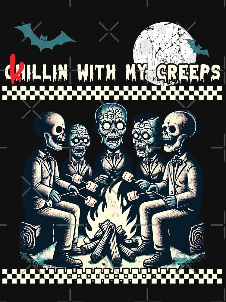 Killin With My Creeps Campfire Night Zombies by LuminOrb
