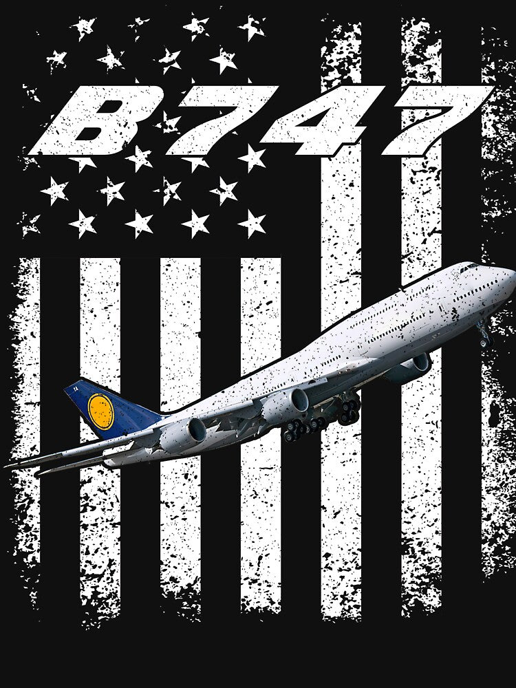 B747 Patriotic Aviation American Flag by Emberglowo