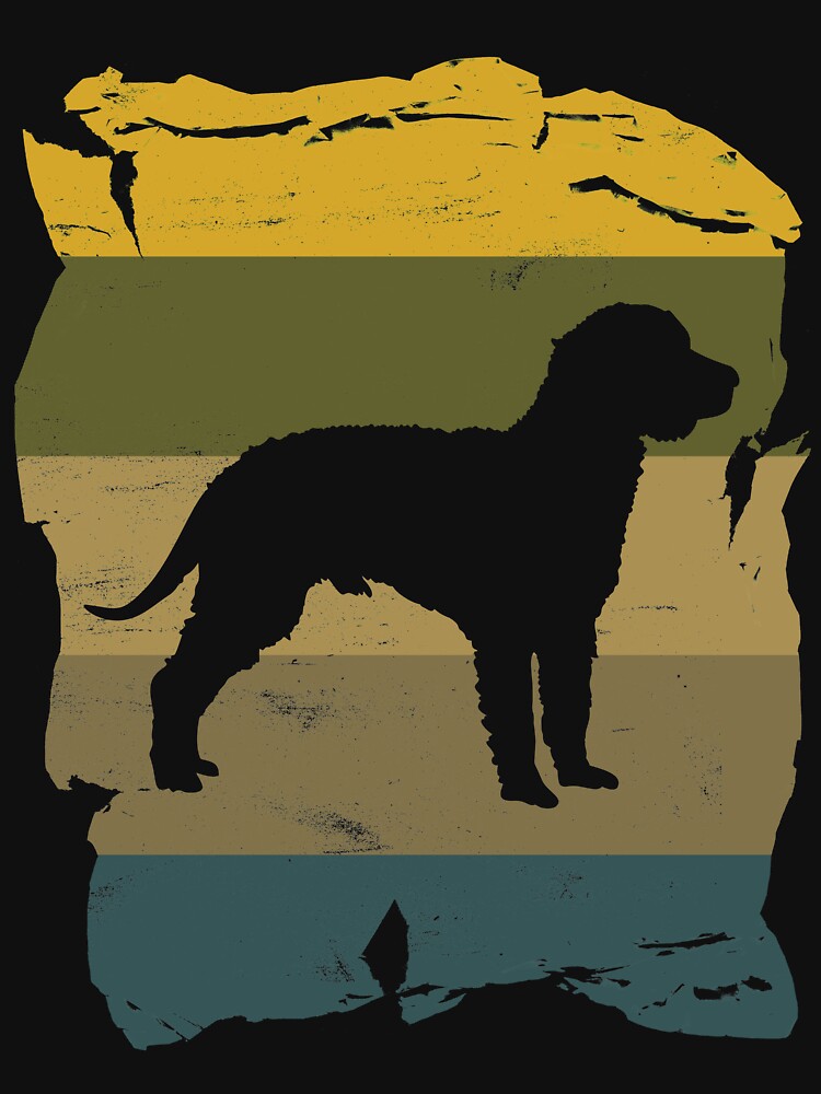 American Water Spaniel Distressed Vintage Retro Silhouette by DoggyStyles