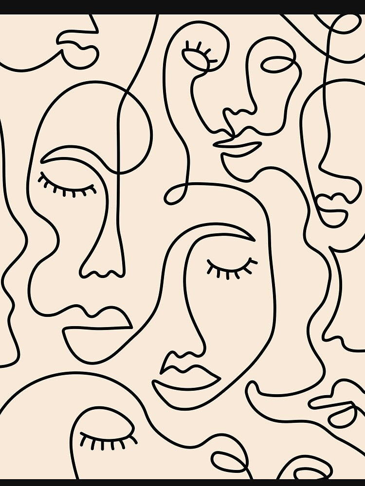 Abstract Single Line Face by sundrysociety