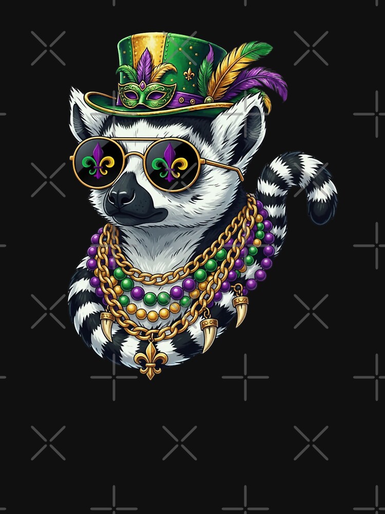 Mardi Gras Lemur Party Animal by CORJIDOG-ART