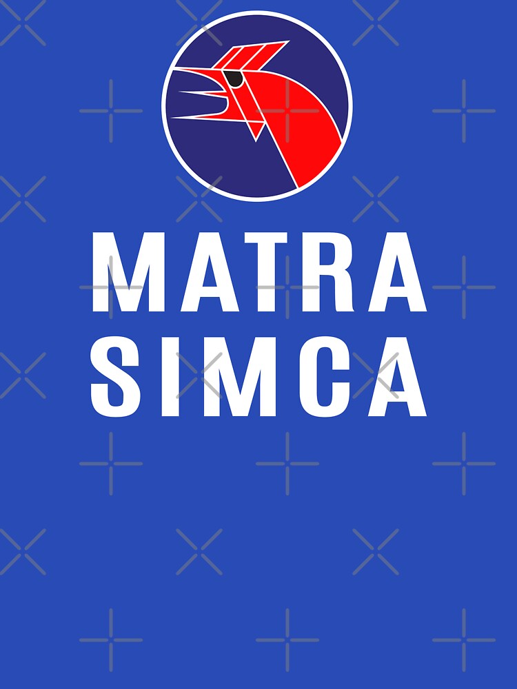 Matra Simca 1973 logo - white by retropetrol