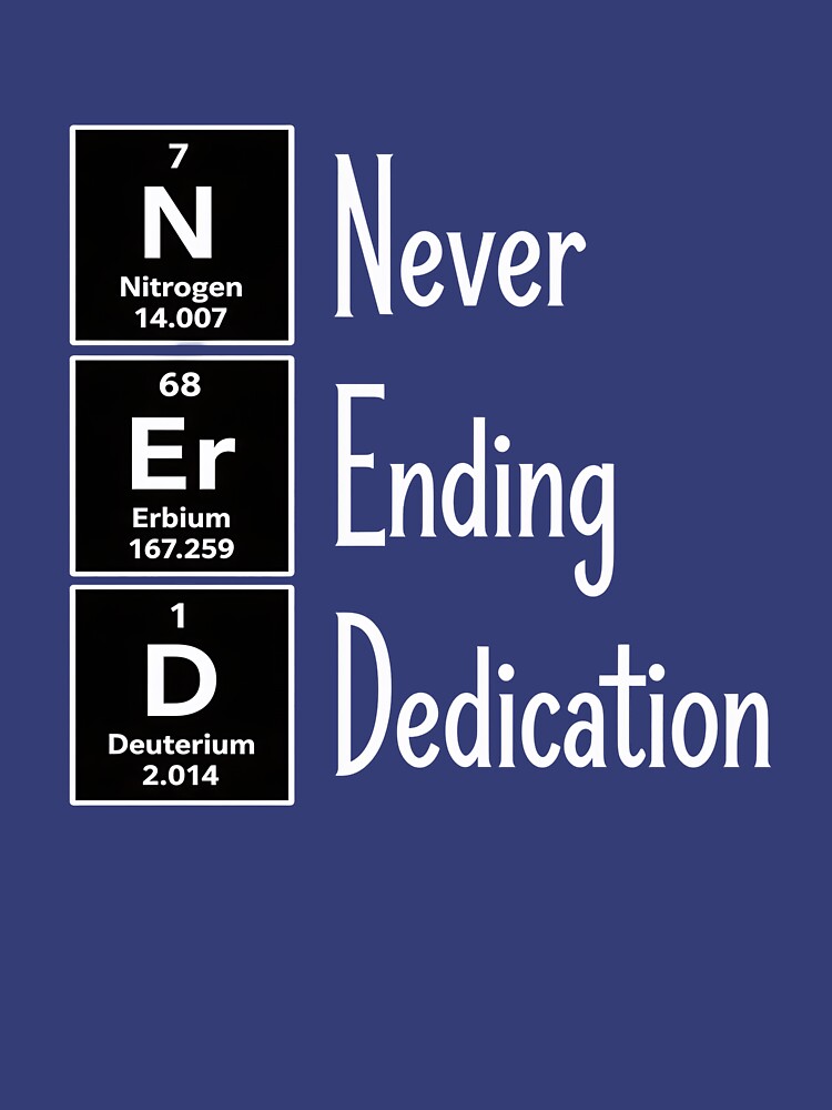 Periodic Table Never Ending Dedication Typography Art by VibePrints101