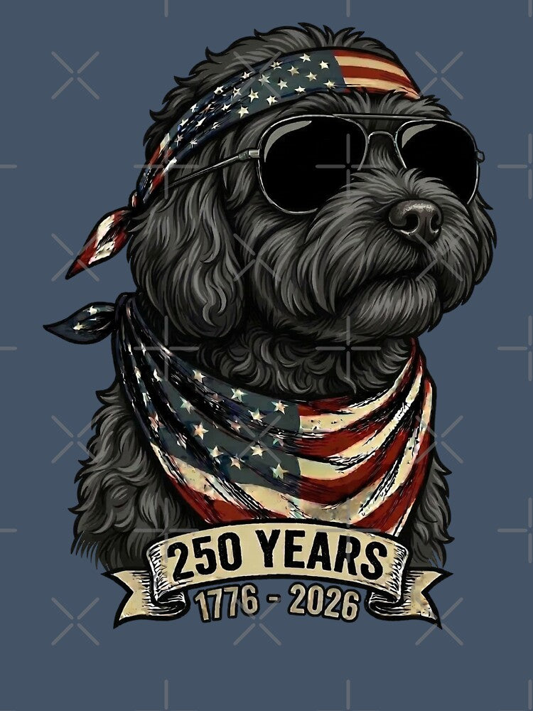 Patriotic Poodle Dog 250 Years 1776-2026 American Flag by d247