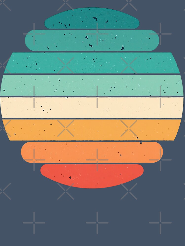 Retro Sunset Striped Circle by ArtfulWeave