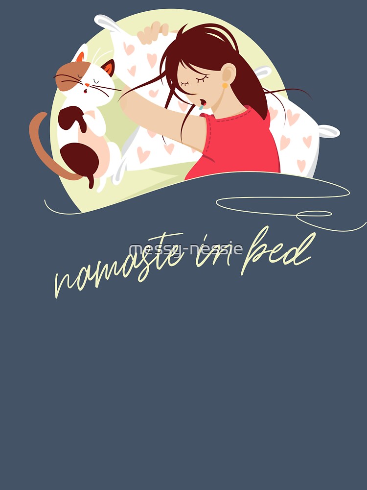 Namaste in bed (on dark colors) by messy-nessie