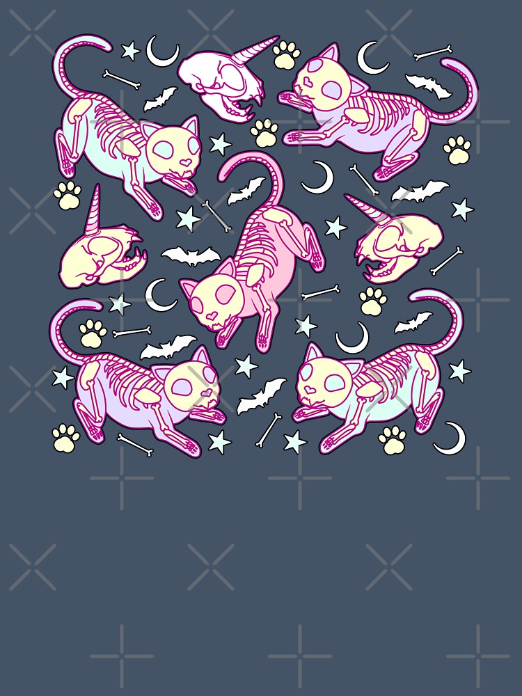 Kawaii Pastel Goth Halloween Catoween Cat Pattern by Ryuvhiel