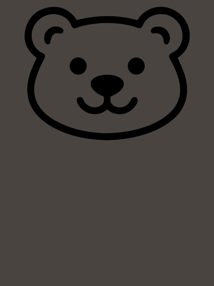 Minimal Bear Face Line Art | Modern One Line Bear Illustration by Rush2Buy