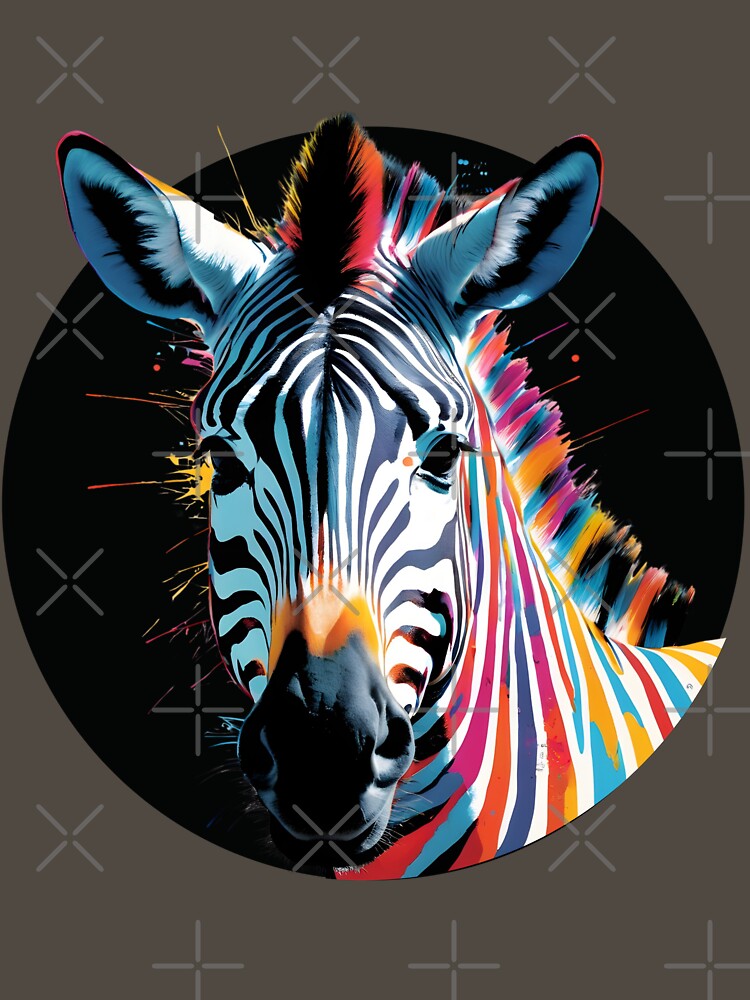 Zebra pop art by Toms Tee