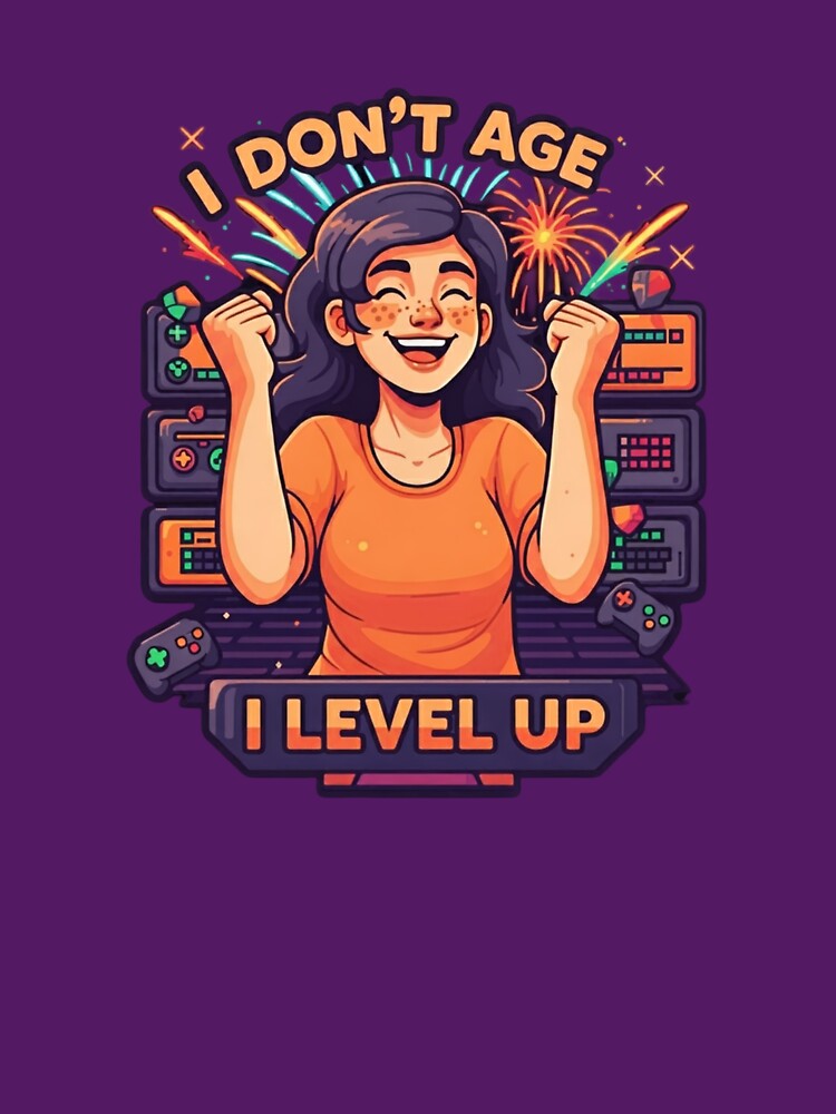I don't age, I level up - WOMEN by Wise-Stickers