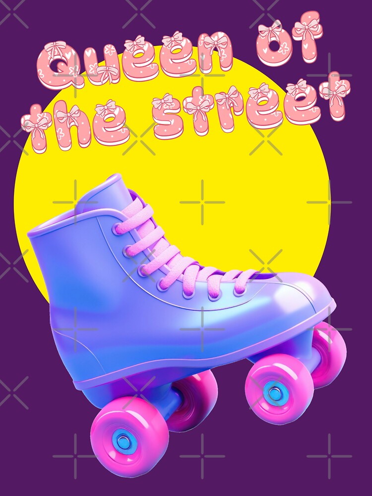 Retro roller skates, disco vibes, heart, stars illustration by Mauswohn