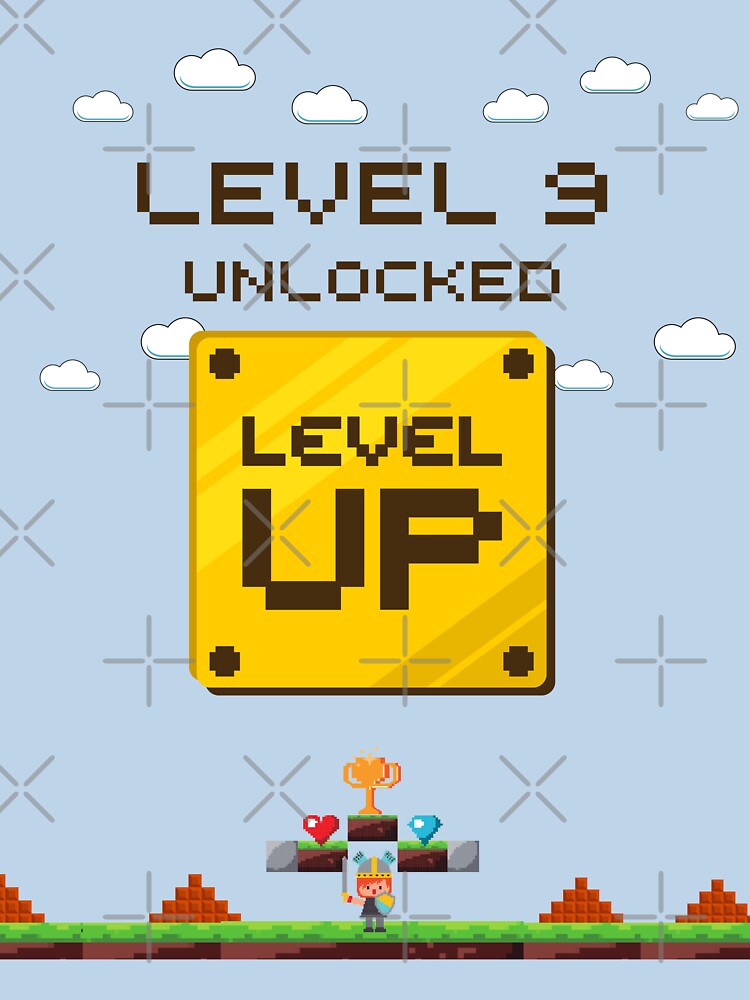 level up unlocked birthday 9 years old by Shadyfruit