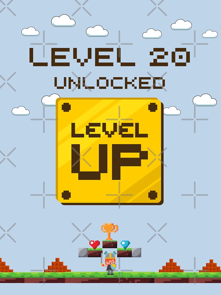level up unlocked birthday 20 years old by Shadyfruit