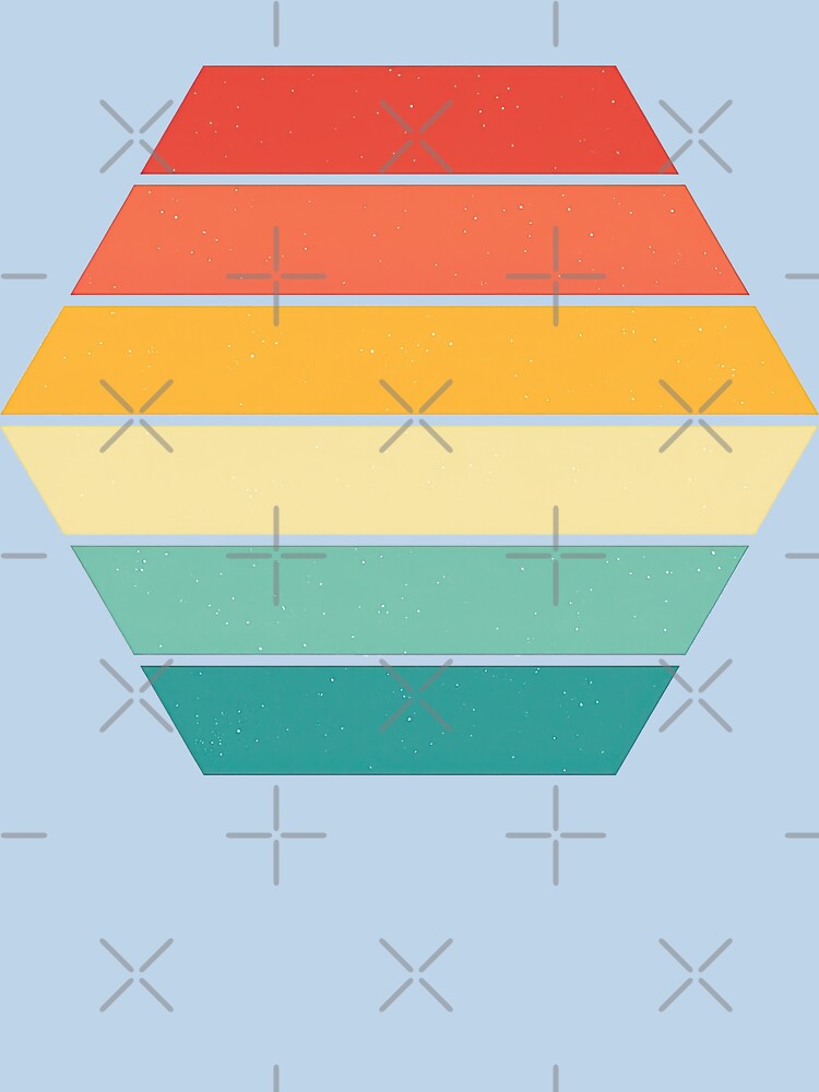 Retro Hexagon Gradient in Warm Sunset Tones by ArtfulWeave