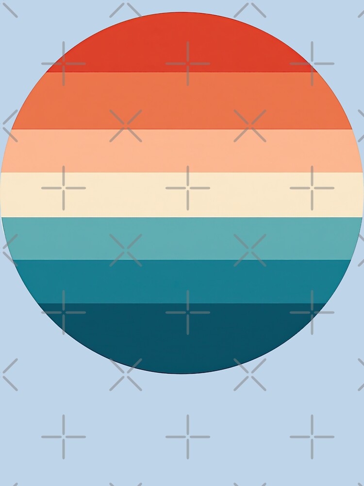 Retro Sunset Circle Gradient Design by ArtfulWeave