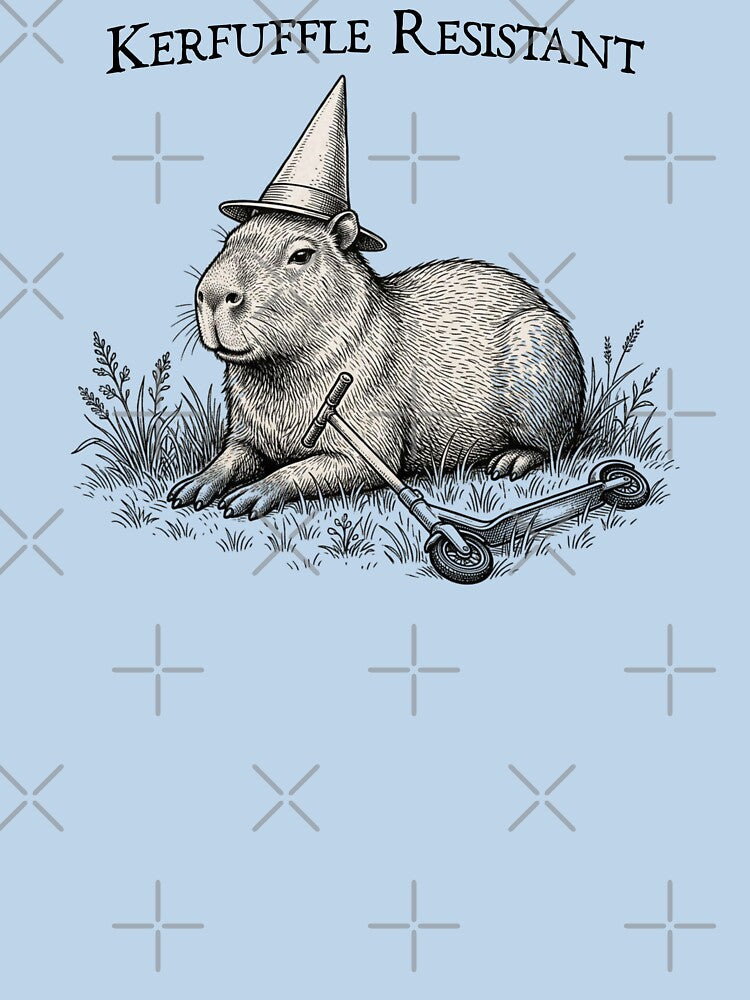Funny Capybara Wizard Kerfuffle Resistant Retro Art by FIREDesignsPOD
