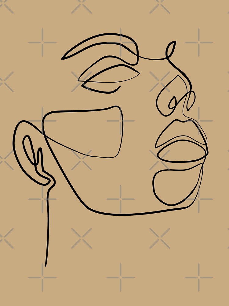 Woman portrait - Minimal line art by InspiRin