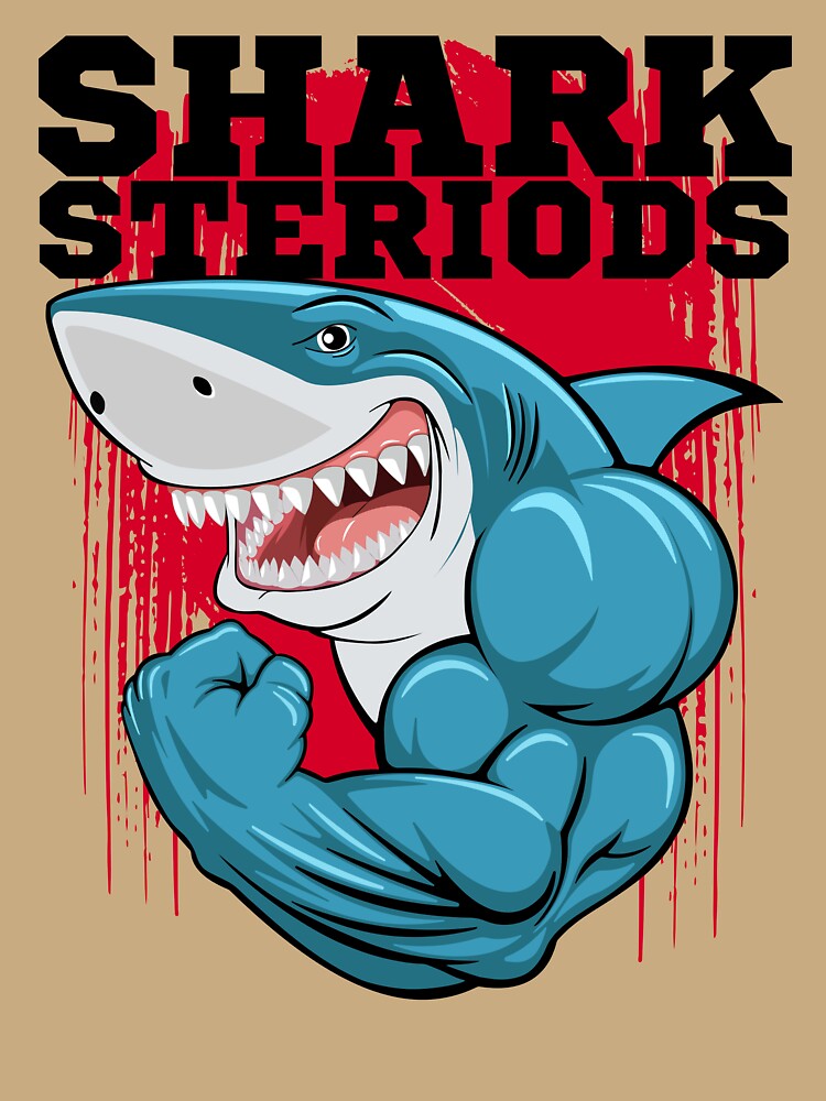 Shark Steroids Cartoon — Funny Jacked Shark by pUNKnown