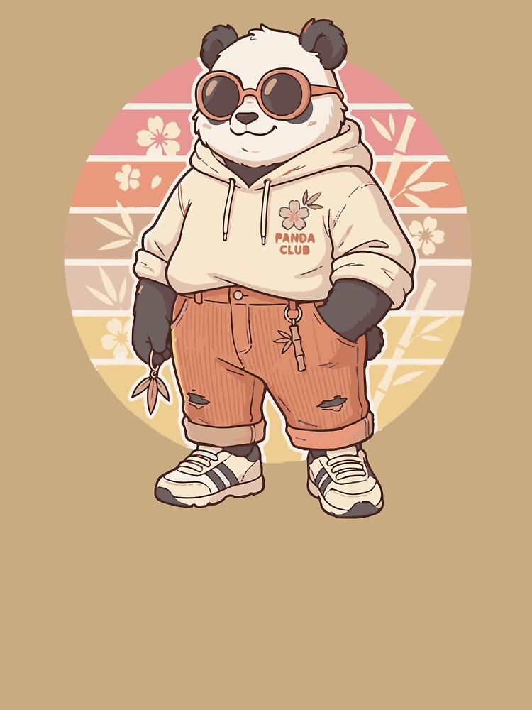 Retro Anime Style Panda by Lau's Studio