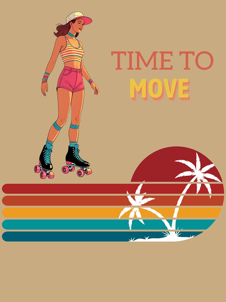 Retro Roller Skating – Time to Move by ColorfulPrint