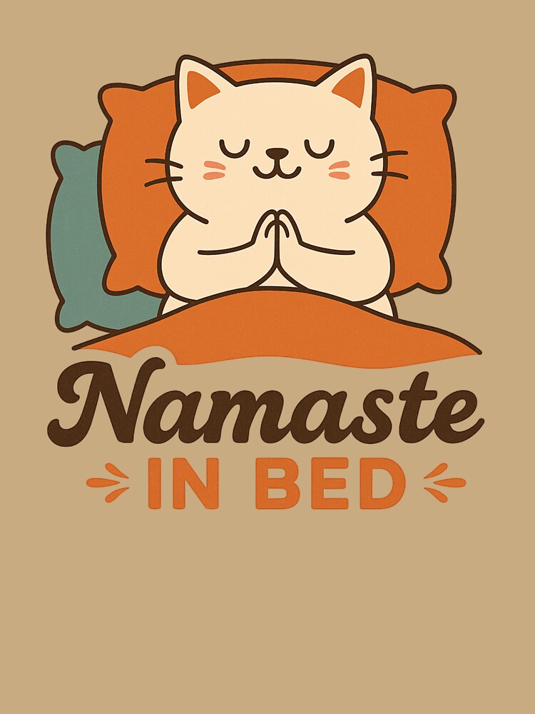 Namaste in Bed – Funny Lazy Yoga Quote Design by ShivThulirVerse