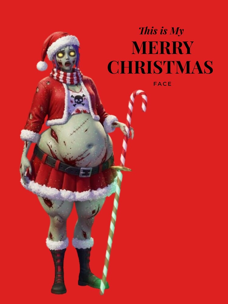 Funny Christmas Zombie T-Shirt: Ho-Ho-Horror! | Ugly Holiday Humor Tee by Circebelle017