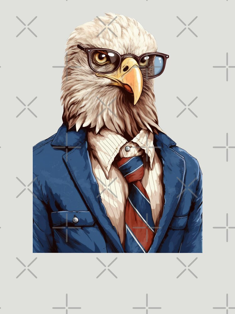 Eagle in suit by Toms Tee