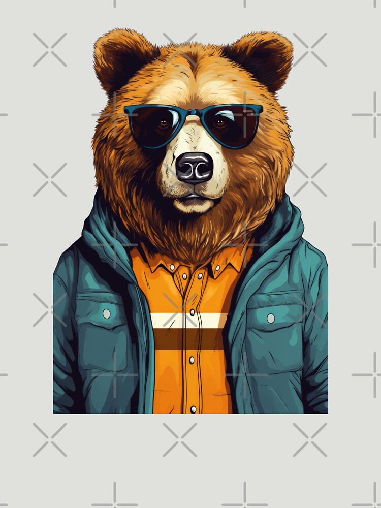 Bear with glasses by Toms Tee