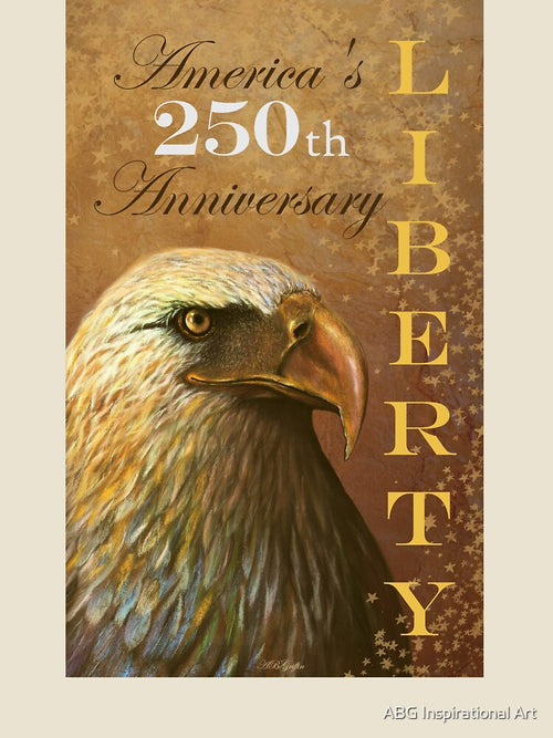 250th Anniversary - American Liberty Eagle in Gold by ABG Inspirational Art