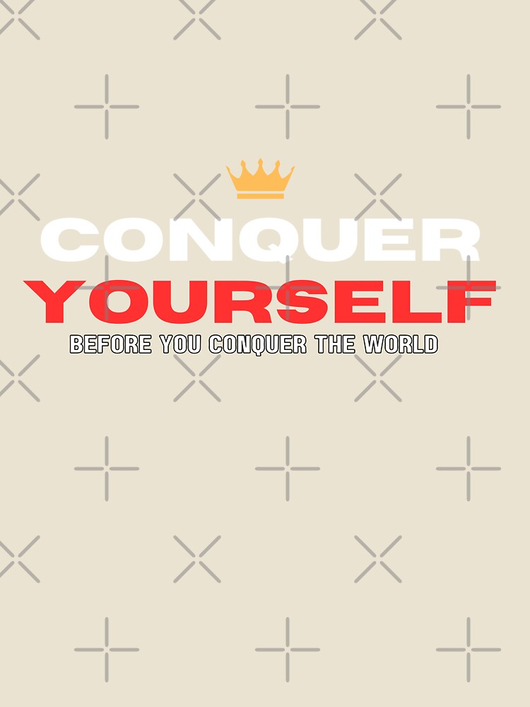 Conquer Yourself Motivational Design for him by WarriorsArmour