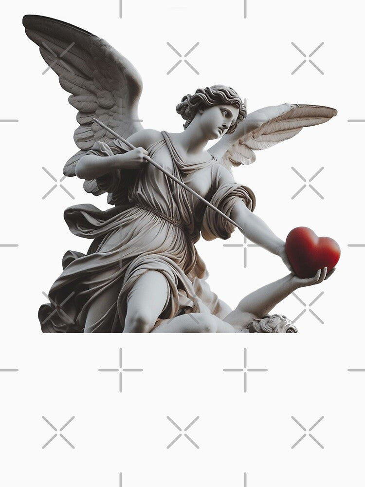 aesthetic greek angel statue with heart- valentines day by JK-motivation